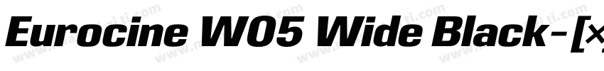 Eurocine W05 Wide Black字体转换